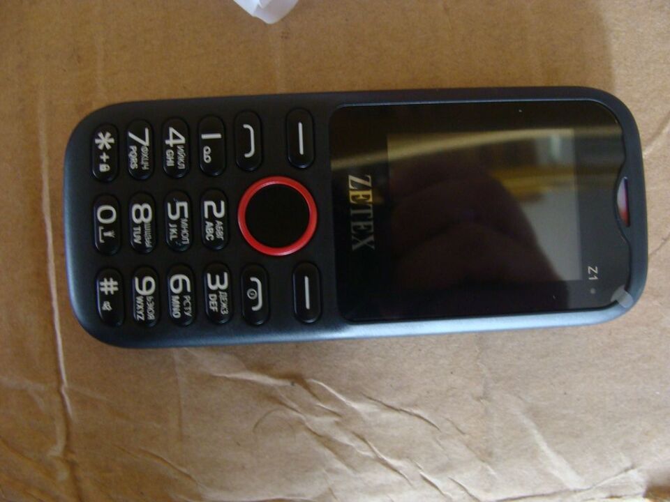 Телефонний апарат для сотових мереж зв’язку з камерою, на дві SIM карти, без картонної упаковки, без аксесуарів, без акумуляторної батереї. Маркування на телефоні «ZETEX» модель Z1, різних кольорів - всього 7000 шт.