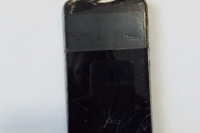 Мобільний телефон марки "bravis"-A506, IMEI: 356121080244324, IMEI: 356121080244332, чорно-сірого кольору, бувший у використанні, скло екрану розбите, перевірити стан роботи неможливо