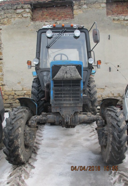 Колісний транспортний засіб: трактор колісний марки БЕЛАРУС 82,1, синього кольору, ДНЗ 26787НО, 2006 року випуску, заводський номер 80818950, № двигуна 678787