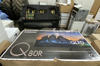 Телевізор т.м. “Samsung” модель QLED80R, 1 шт. та автозапчастини до автомобіля Porshe Масаn, б/в, 30 шт.