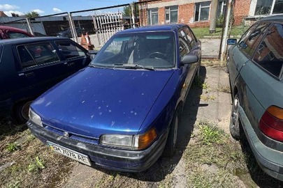 Колісний транспортний засіб марки MAZDA , модель 323, 1.7D, (легковий седан - В), рік виробництва 1991, номер кузова JMZBG129200356488,  синього кольору, ДНЗ ВМ7078АЕ