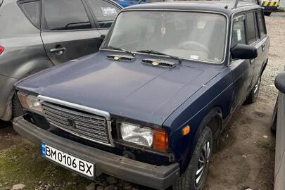 Колісний транспортний засіб марки ВАЗ модель 2104 (легковий універсал - В), рік виробництва 1987, номер кузова № ХТА210400Н0094055, синього кольору, ДНЗ ВМ0106ВХ