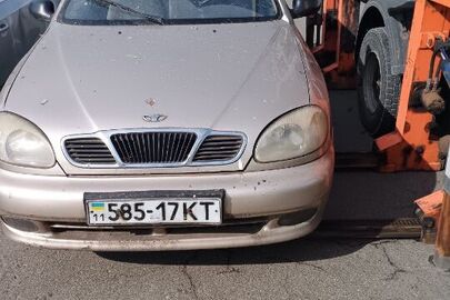 Транспортний засіб марки: ЗАЗ-DAEWOO, модель: T13110, категорія: ЛЕГКОВИЙ, колір: СІРИЙ, рік виробництва: 2004, Номер кузова: Y6DT1311040191487, ДНЗ: 58517КТ