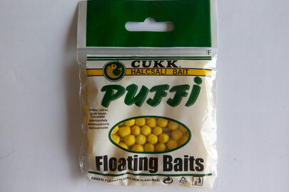 Насадка для риболовлі торгівельної марки "CUKK PUFFI", різних видів, розфасована в упаковки виробника вагою по 0,03 кг кожна - 5250 упаковок
