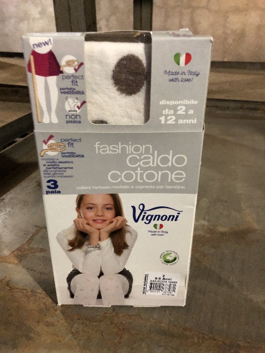 Дитячі колготки, різних розмірів та кольорів, торгівельної марки «Vignoni», країна виробництва Італія - 335 шт. 