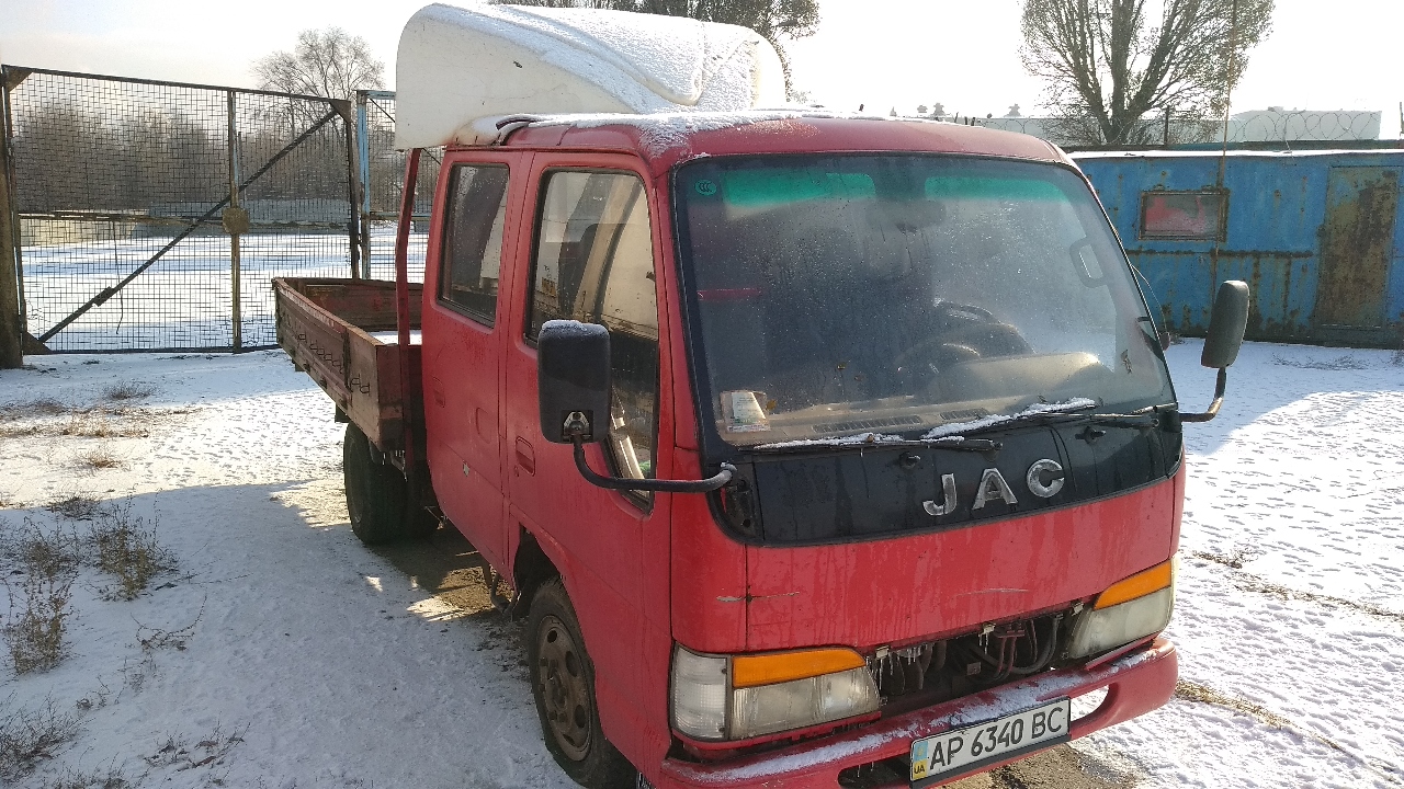 Вантажний автомобіль JAC HFC1020KR 2540, державний номер АР6340ВС, 2007 року випуску, червоного кольору, кузов №U11PAABX86000968