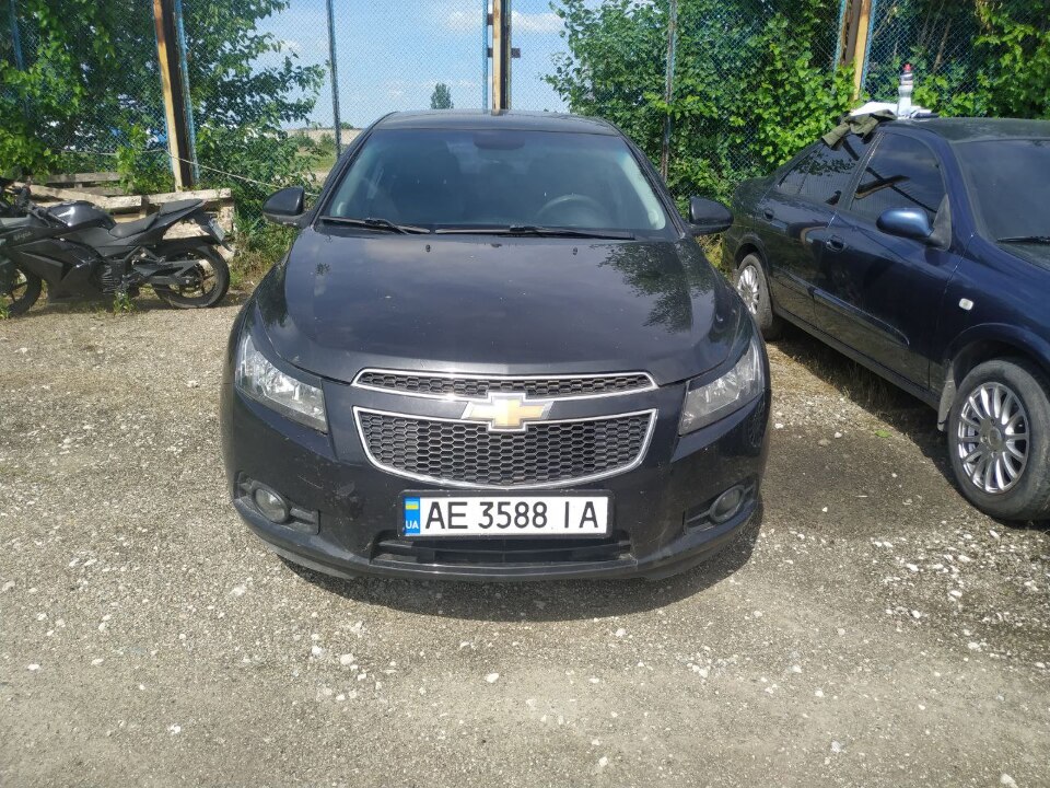 Легковий автомобіль марки CHEVROLET, модель CRUZE, державний номер АЕ3588ІА, VIN: КL1JА6959СК619853, рік випуску 2011, колір чорний