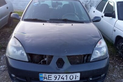 Легковий автомобіль марки RENAULT, модель CLIO, державний номер AE9741OI, VIN:VF1LB17C538313061, рік випуску 2007, колір сірий