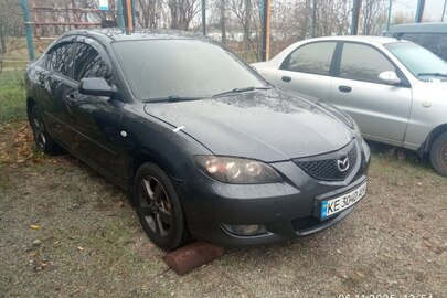 Легковий автомобіль марки MAZDA, модель 3, державний номер KE3040AH, JMZBK12Z271383470, рік випуску 2006, колір сірий