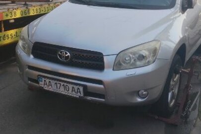 Транспортний засіб, автомобіль марки TOYOTA, модель RAV4, 2007 року випуску, колір -сірий, номер кузова (VIN) № JTMBH31V506066120, реєстраційний номер АА1710АА