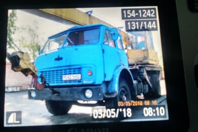 Автомобіль автокран КС-3577 на базі МАЗ 5334, 1990 р.в., д.н.з. 9043 ЧНО, синій колір, шасі №126579