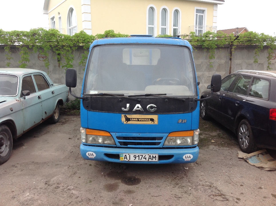 Вантажний автомобіль JAC HFC 1020K, днз АІ9174АМ, синього кольору, номер кузова LJ11KAAB066005706, дизельне паливо, 2006 року випуску