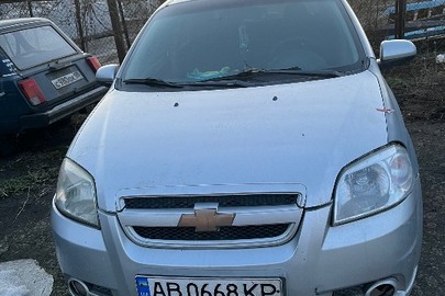 Автомобіль легковий марки CHEVROLET, модель AVEO, 2008 р.в., номер кузова LSGTC58U88Y056388, VIN Y6DTC58U88Y056388, д.н.з. AB0668KP, сірого кольору 
