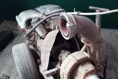 Конфісковане майно за рішенням суду, мотопомпа кустарного виробництва на базі двигуна внутрішнього згорання автомобіля, перебувала у використанні, технічний стан не перевірявся