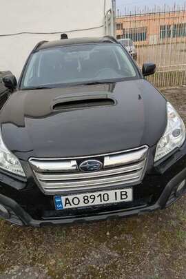 Легковий автомобіль SUBARU LEGACY, загальний легковий седан В, реєстраційний номерний знак AO8910IB, рік випуску 2014,номер кузова: JF1BRDLY5EG251630, об'єм двигуна – 1998 см. куб., тип пального-дизель, колір-чорний