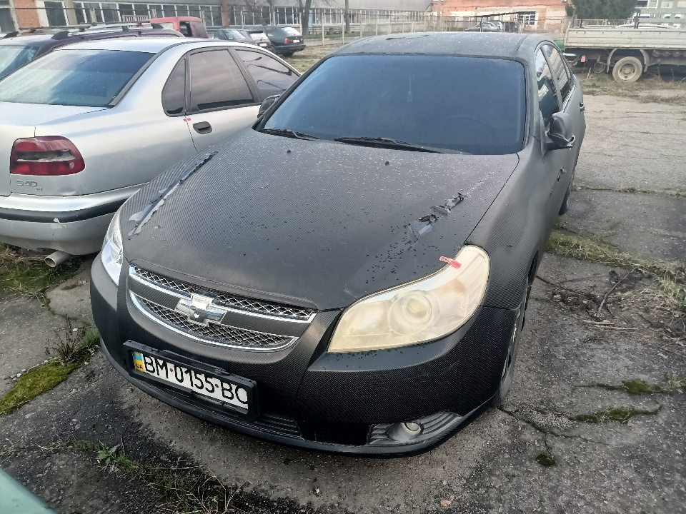Майно конфісковане за рішенням суду: легковий автомобіль CHEVROLET EPICA, 2008 р.в., ДНЗ ВМ0155ВС, № кузова: KL1LF69KE8B116506